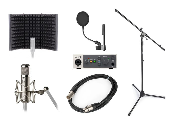 Warm Audio Voice Over WA-47JR Bundle Voice Over Bundle With Condenser Mic, Audio Interface And Accessories