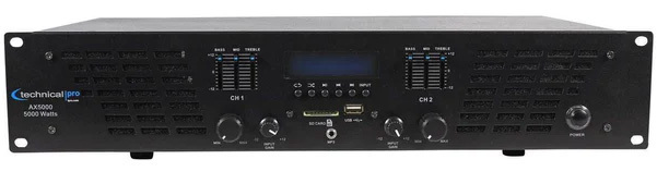 Technical Pro AX5000 5000W 2U Professional 2 Channel Power Amplifier