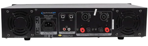 Technical Pro AX5000 5000W 2U Professional 2 Channel Power Amplifier