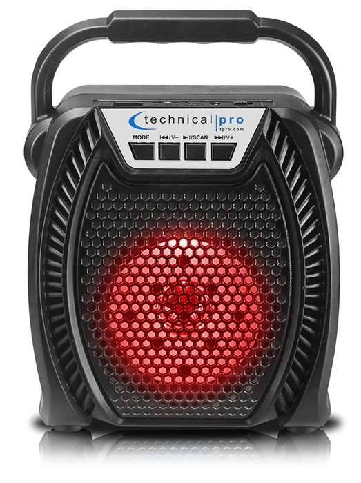 Technical Pro BOOM4R Rechargeable LED Bluetooth Speaker Wih TWS