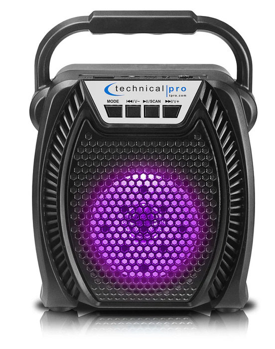 Technical Pro BOOM4R Rechargeable LED Bluetooth Speaker Wih TWS