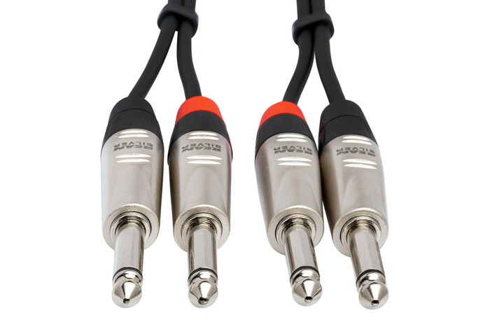 Hosa HPP-010X2 10' Pro Series Dual 1/4" TS To Dual 1/4" TS Audio Cable