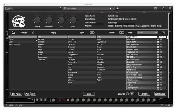 GForce Software Oberheim OB-1 Vintage Analog Synth [Virtual]