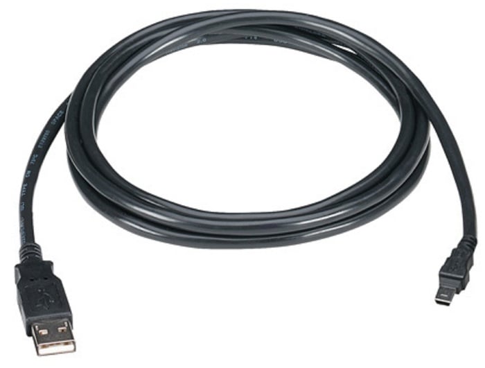 Black Box Network Svcs USB06-0006 USB 2.0 Cable, Type A Male To Type Mini-B Male, Black, 6'