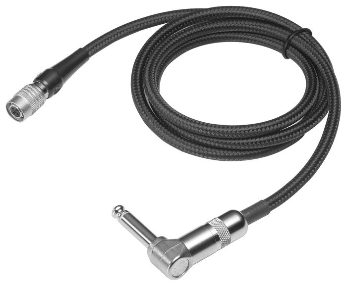 Audio-Technica AT-GRcW PRO Hi-Z Pro Instrument / Guitar Input Cable For Wireless, 90°, Braided