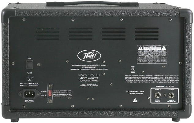 Peavey PVI6500 [Restock Item] 6-Channel Powered Mixer, 400W