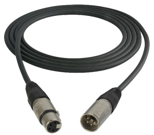 Sescom ICOMX4-MF-30 4-Pin XLR Male To 4-Pin XLR Female Intercom Extension Cable, 30'