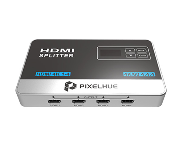 Pixelhue HDMI-4K-1-4 4K Video Splitter, 1 HDMI Input, 4 HDMI Outputs