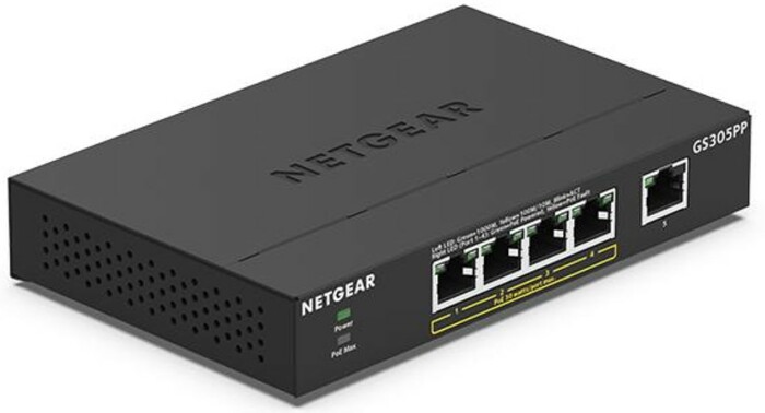 Netgear GS305PP300NAS 5-Port Gigabit PoE+ Compliant Unmanaged Network Switch