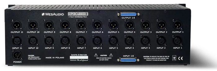 Wes Audio SUPERCARRIER-II 11-Slot 500 Series Frame Fully Compatible With API Standard