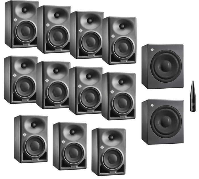 Neumann Immersive Audio Large Room Bundle (11) KH150 Studio Monitors, (2) KH750 Subwoofers, And (1) MA-1 Calibration Mic