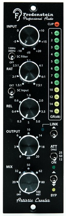 Fredenstein Artisitic Leveler 1-Channel 500 Series Opto Compressor With Multi-Channel Link