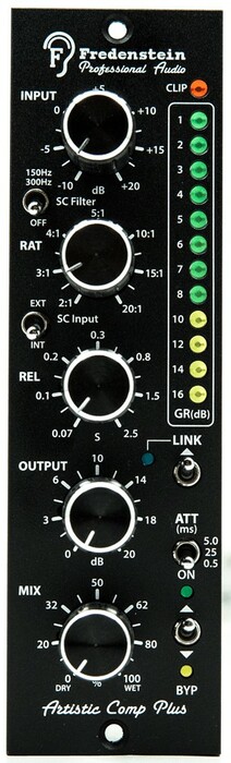 Fredenstein Artistic Compressor Plus 1-Channel 500 Series FET Compressor With Multi-Channel Link