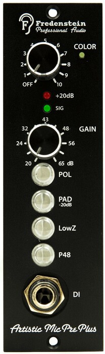 Fredenstein Artistic MicPre Plus 500 Series Mic Preamp With Tube Type Distortion Circuit