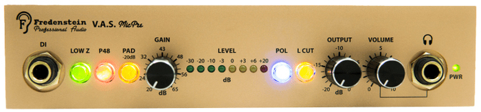 Fredenstein V.A.S. MicPre 1-Channel Stand-Alone Mic Pre With OPA2 Discrete Amplifier