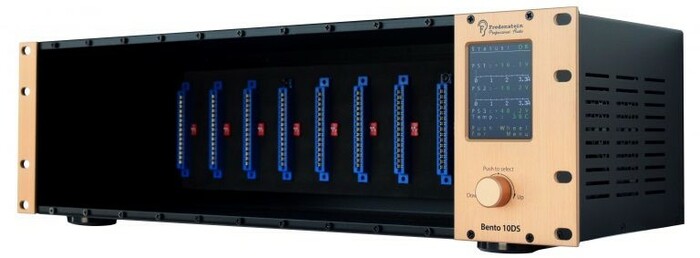 Fredenstein Bento 10DS 10-slot 500 Series Chassis With An LCD Colored Display