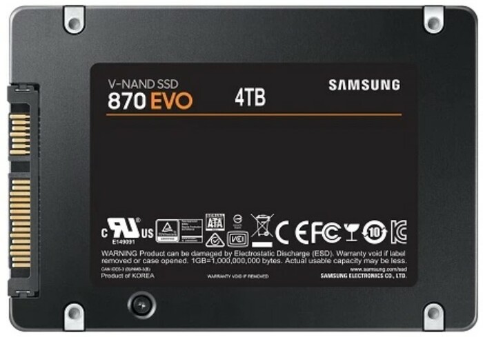 Samsung MZ-77E4T0E 4TB 870 EVO SATA III 2.5" Internal SSD