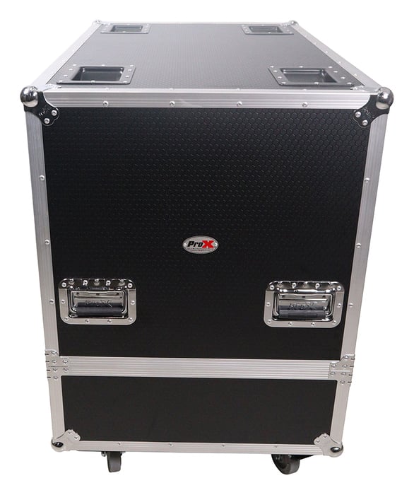 ProX XS-SP2X251715W Universal Dual Speaker Flight Case Fits 2x QSC KLA12 LA112 EV ETX12P, 25" X 17" X 15"