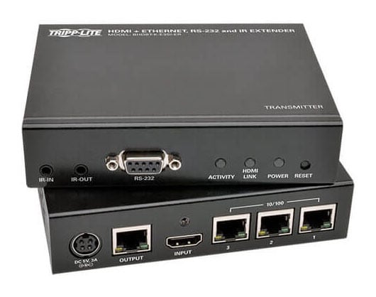 Tripp Lite BHDBT-K-E3SI-ER HDBaseT HDMI Over Cat5e/6/6a Extender Kit With Ethernet, 500'