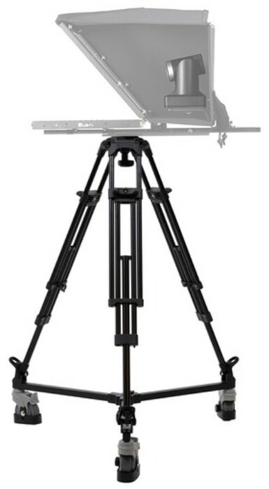 ikan GA102D-PTZ E-Image Aluminum PTZ Tripod With 100mm Flat Base, Dolly & Quick Release Plate, 88 Lb Payload