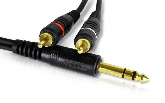 Technical Pro CYQR186 1/4'' To Dual RCA Audio Cable 6 Ft