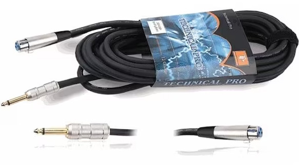 Technical Pro CQX1625 1/4'' To XLR Male  Speaker Cable 25 Ft