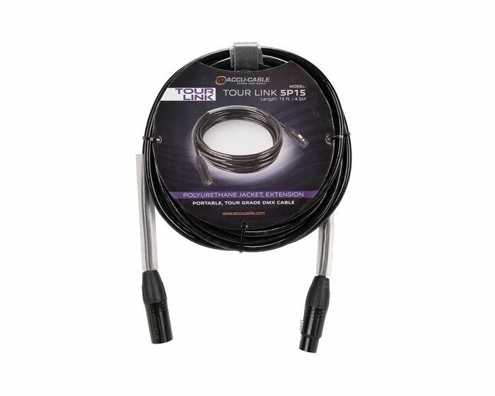 Accu-Cable TOUR LINK 5P15 15' Tour Grade DMX Cable