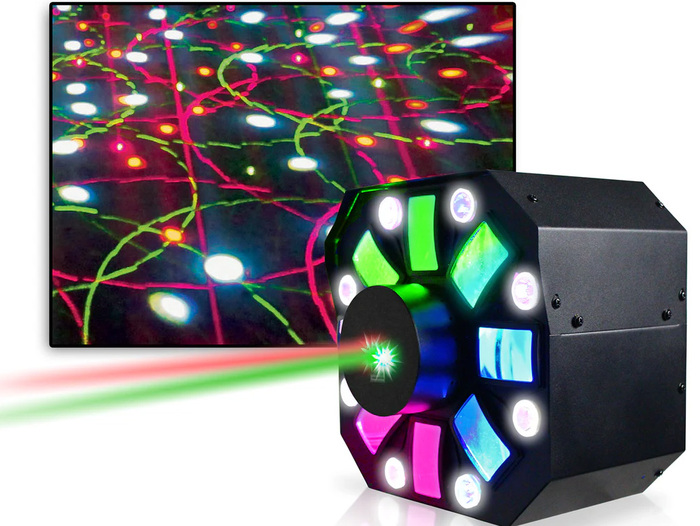 Technical Pro LGMEGAX Professional DJ Multi Pattern Laser & LED Stage Effect Light