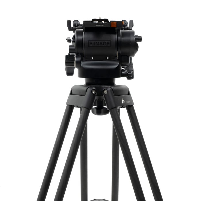 ikan MOTUS22 E-Image 3-Stage Carbon Fiber Tripod System With Fluid Head And 100mm Leveling Ball, 48.5 Lb Payload