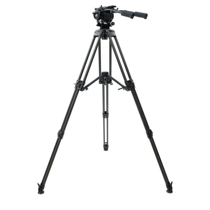 ikan MOTUS22 E-Image 3-Stage Carbon Fiber Tripod System With Fluid Head And 100mm Leveling Ball, 48.5 Lb Payload