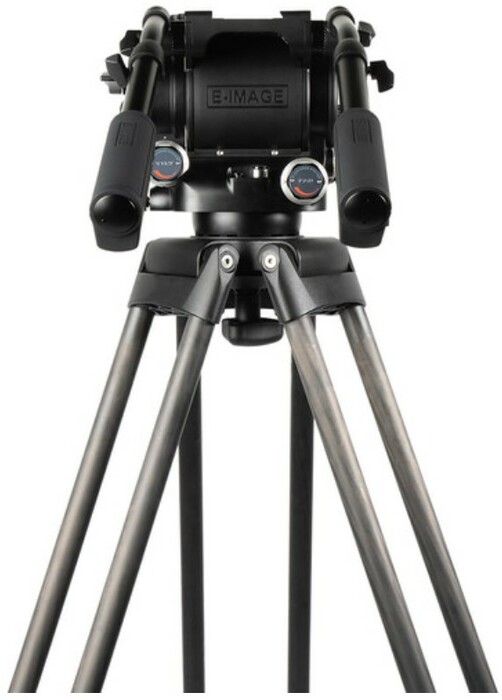 ikan MOTUS32 E-Image 3-Stage Carbon Fiber Tripod System With Fluid Head And 100mm Leveling Ball, 70.5 Lb Payload