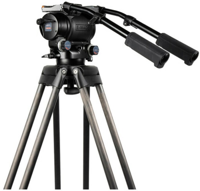 ikan MOTUS32 E-Image 3-Stage Carbon Fiber Tripod System With Fluid Head And 100mm Leveling Ball, 70.5 Lb Payload