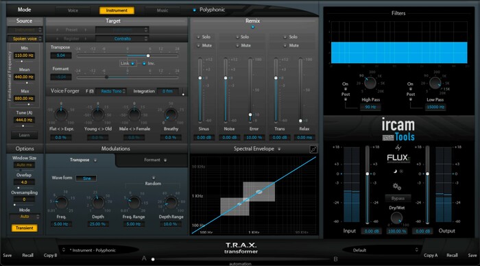 FLUX:: Ircam Trax Multimode Audio Processor With 3 Processing Modes [Virtual]