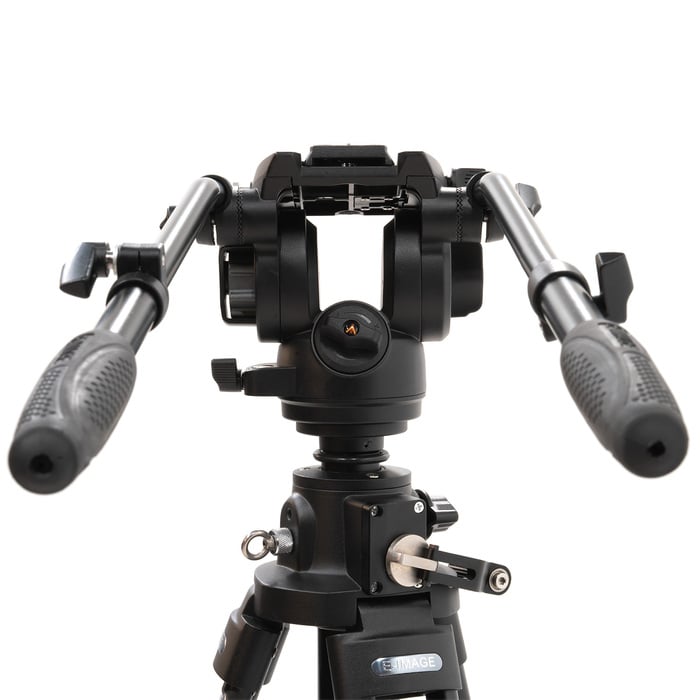 ikan EI-GA780-KIT E-Image 2-Stage Aluminum Tripod, 780FH Fluid Head, Dolly Kit