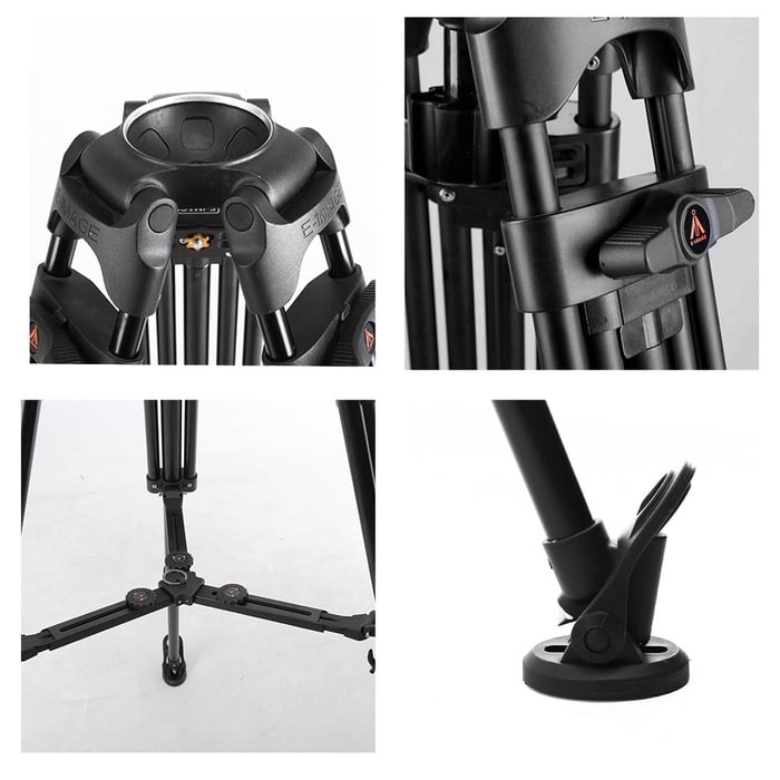 ikan EK650 Professional Compact Tripod With Fluid Head, 75mm Bowl