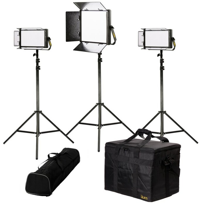 ikan LB-1F2H Lyra Bi-Color 3-Point LED Soft Panel Light Kit With 1 X LB10, 2 X LB5