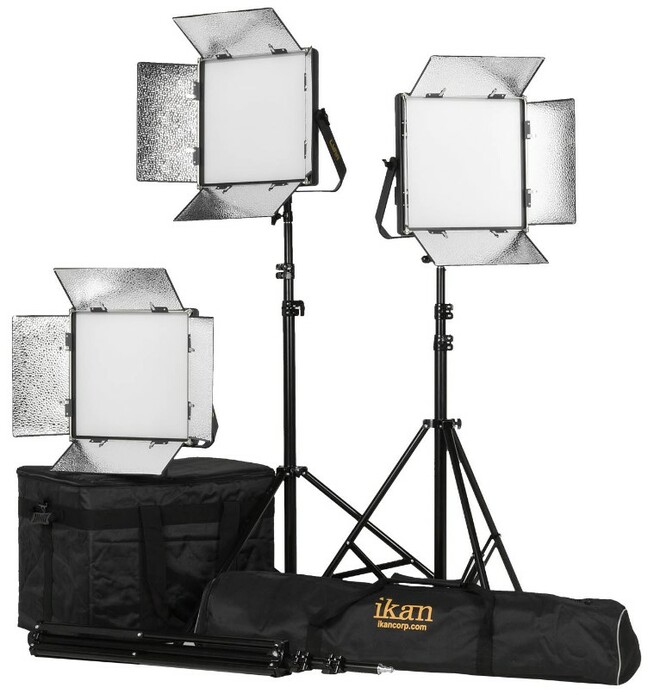 ikan LW10-3PT-KIT Lyra 1 X 1 Daylight 3-Point Soft Panel LED Light Kit