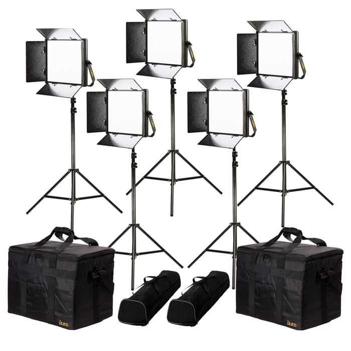 ikan LW10-5PT-KIT Lyra 1 X 1 Daylight 5-Point Soft Panel LED Light Kit