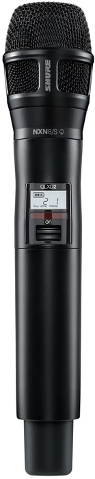 Shure QLXD2/N8SB Handheld Transmitter With Nexadyne 8/S Supercardioid Mic