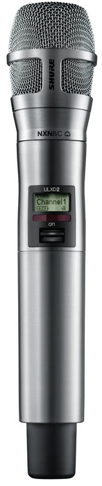 Shure ULXD2/N8CN Handheld Transmitter With Nexadyne 8/C Cardioid Mic, Nickel