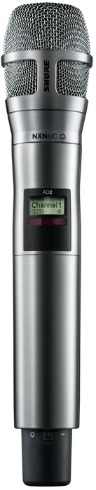 Shure AD2/N8CN-G57 Handheld Transmitter With Nexadyne 8/C Cardioid Mic, Nickel