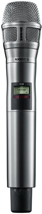 Shure AD2/N8SN-G57 Handheld Transmitter With Nexadyne 8/S  Supercardioid Mic, Nickel