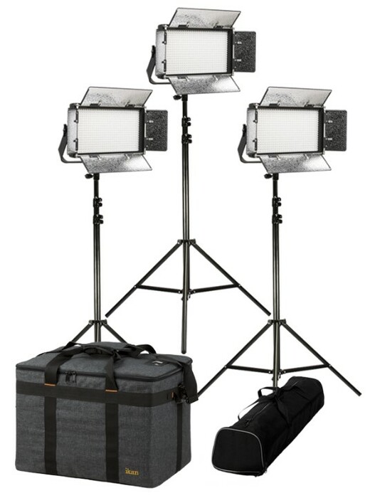 ikan RB5-3PT-KIT Rayden Half X 1 Bi-Color 3-Point Panel LED Light Kit