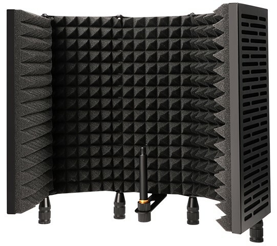 Technical Pro MKIS5B Professional Vocal Isolation Reflection Sound Shield, Black