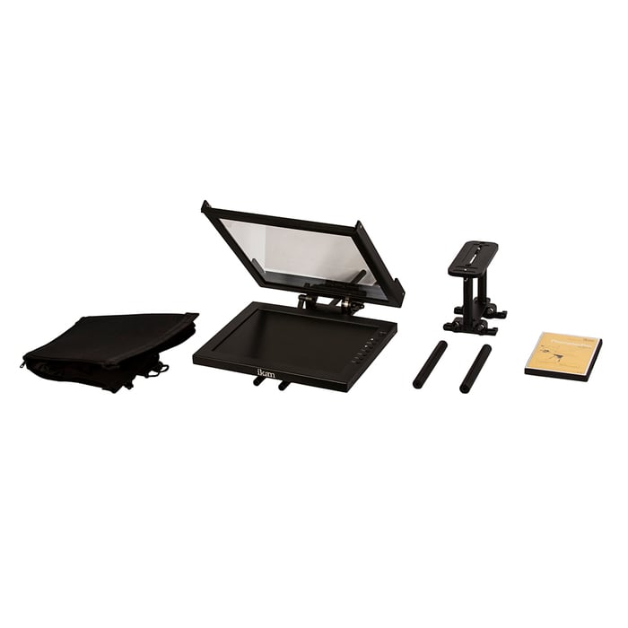 ikan PT3500-P2P-TK P2P Interview System, 2 X 15" Teleprompters, HDMI Cables And Rolling Case