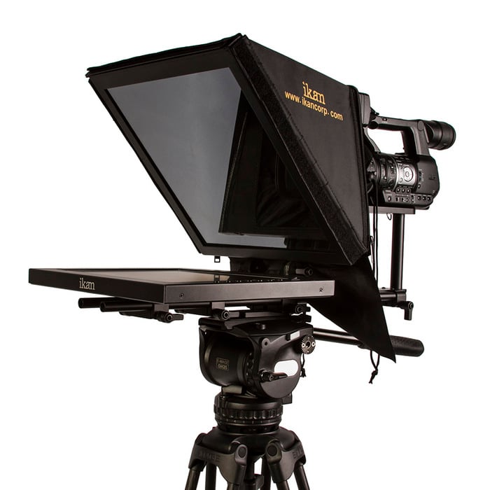 ikan PT3500-P2P-TK P2P Interview System, 2 X 15" Teleprompters, HDMI Cables And Rolling Case