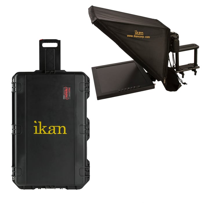 ikan PT3700-HB-TK 17" High-Bright Teleprompter And Hard Case Travel Kit