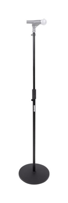 Gator SH-RBMICSTAND12 Shure Round Base Mic Stand With Standard Height-Adjustable Twist Clutch And 12" Base