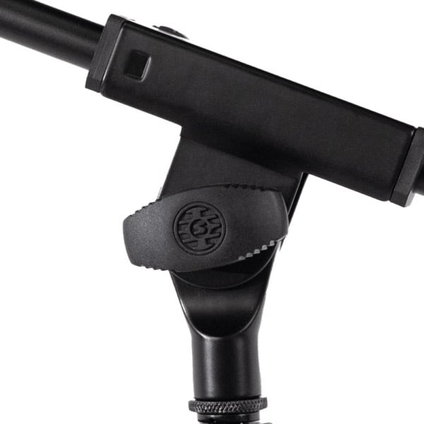 Gator SH-TRIPODSTANDTBMDX Shure Deluxe Tripod Mic Stand With Telescoping Boom And Pistol Grip One-Handed Clutch