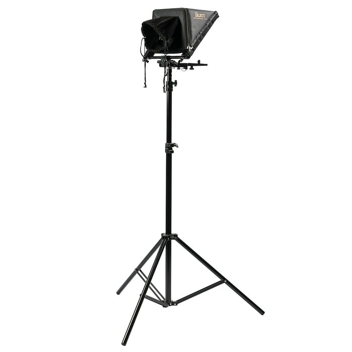 ikan PT-ELITE-LS-TK Elite Tablet And IPad Light Stand Teleprompter Kit With Rolling Hard Case